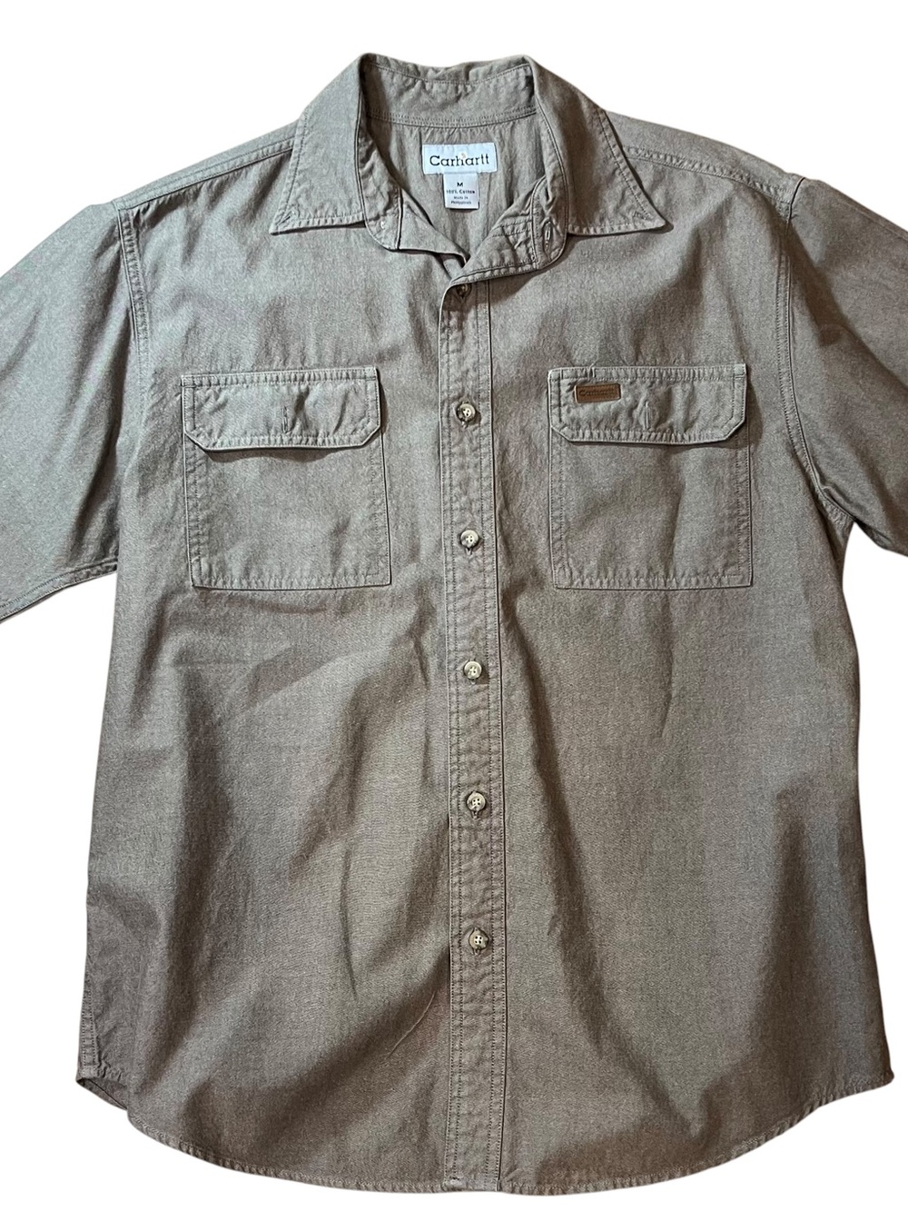 Carhartt Men's Short-Sleeve Button-Down Shirt - Brown/Tan